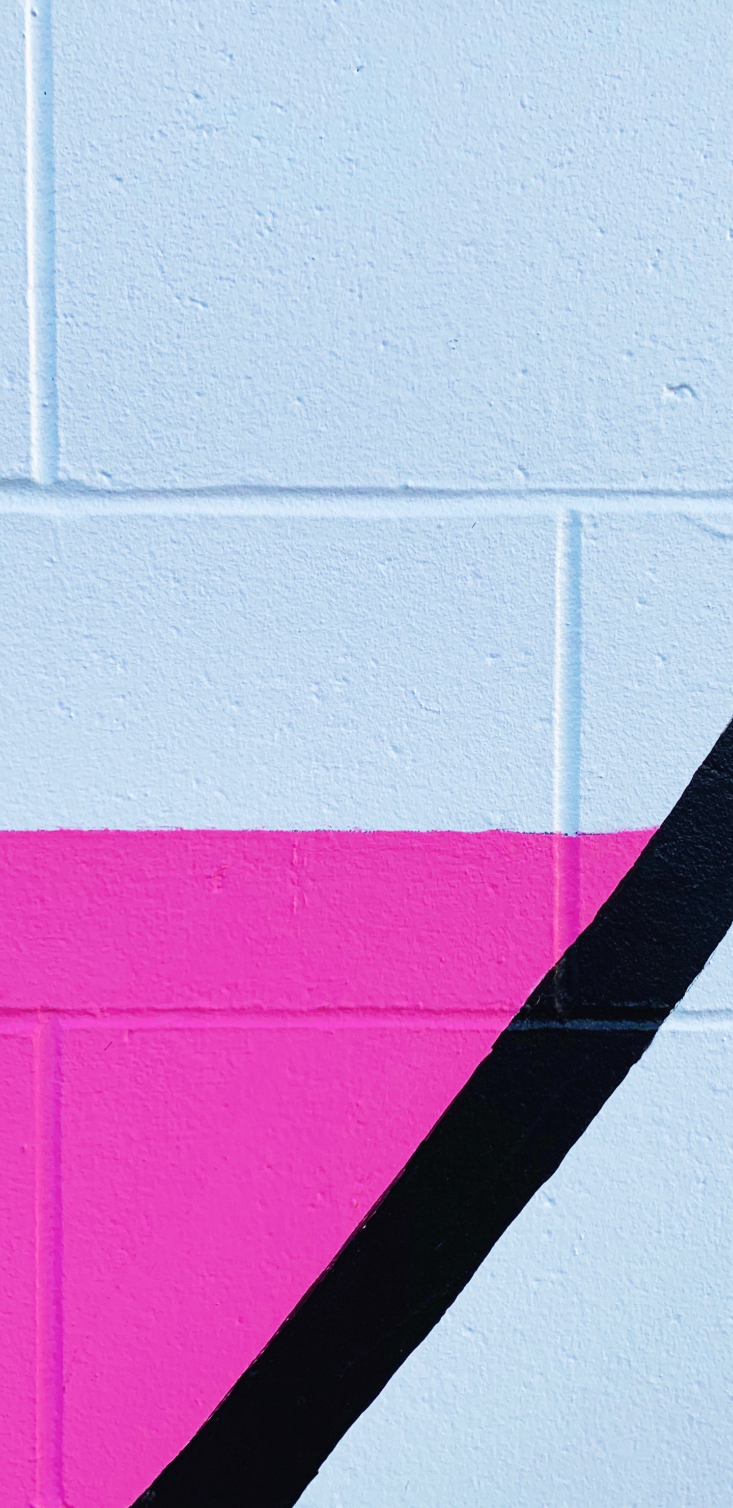 Black Strap on White and Pink Painted Wall. Wallpaper in 1440x2960 Resolution