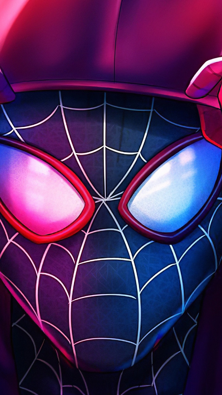 Ilustración de Dragón Rojo Azul y Morado. Wallpaper in 720x1280 Resolution