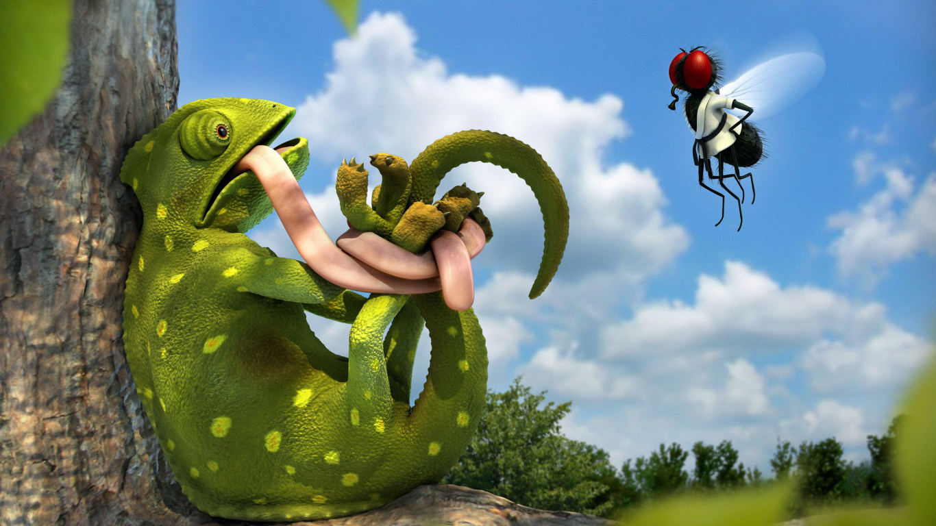 Grün-weißes Frosch-Plüschtier. Wallpaper in 1366x768 Resolution