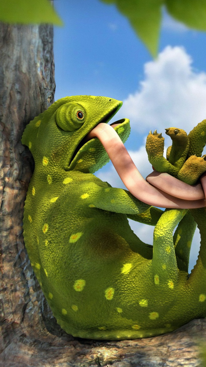 Grün-weißes Frosch-Plüschtier. Wallpaper in 720x1280 Resolution