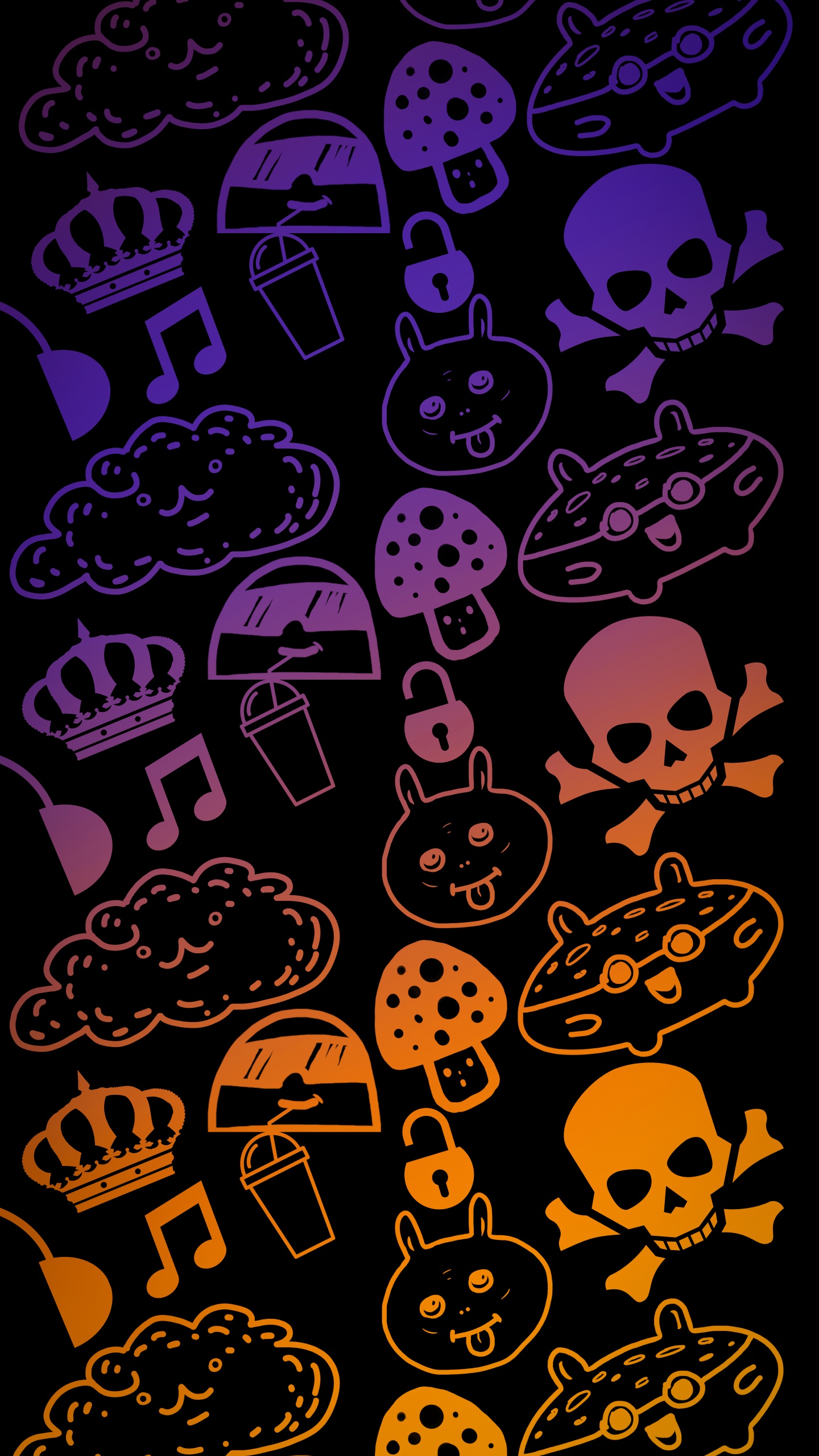 Muster, Schwarz, Ärmel, Gelb, T-shirt. Wallpaper in 1440x2560 Resolution