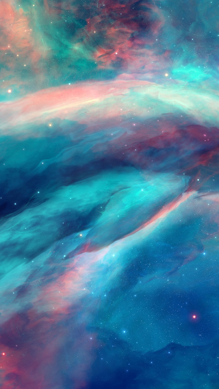 Peinture Abstraite Bleu Rouge et Blanc. Wallpaper in 720x1280 Resolution