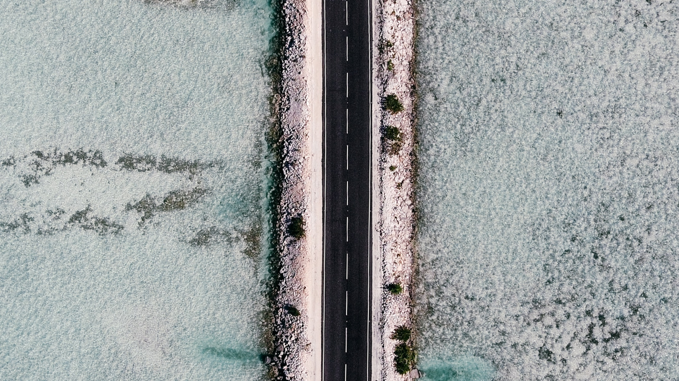 Mur Peint en Bleu et Blanc. Wallpaper in 1366x768 Resolution