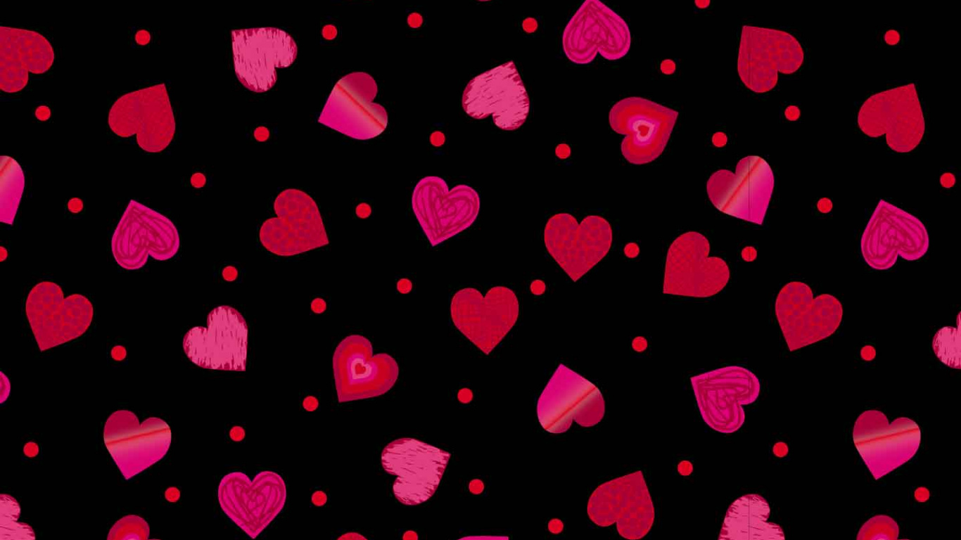 Heart, Pink, Material Property, Magenta, Rectangle. Wallpaper in 1366x768 Resolution