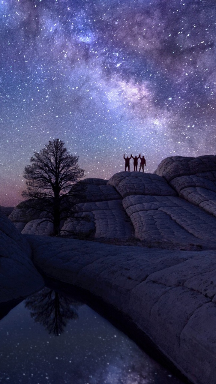 Milky Way, Nature, Natural Landscape, Atmosphere, Star. Wallpaper in 720x1280 Resolution