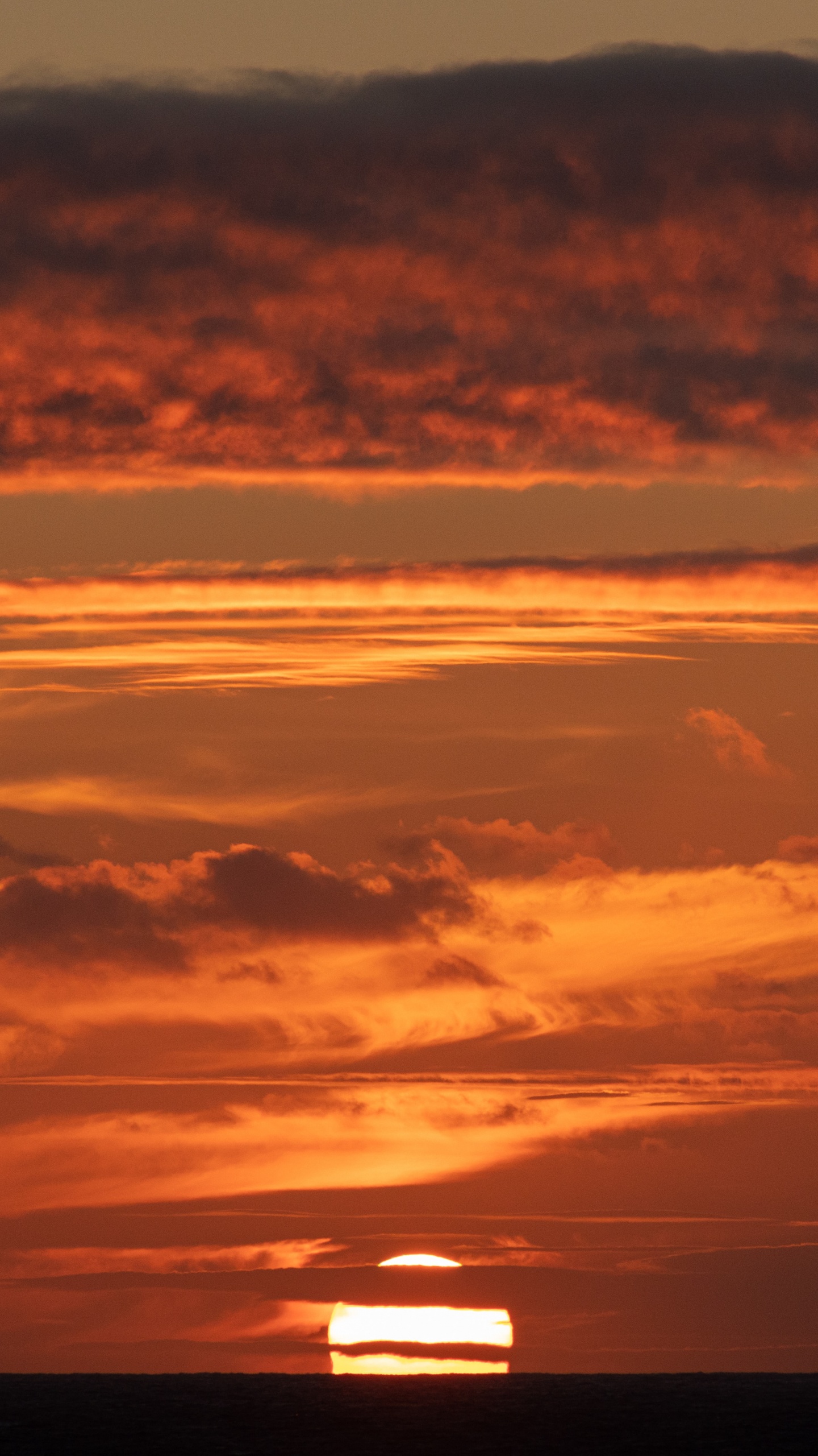 Sunset, Afterglow, Horizon, Cloud, Sunrise. Wallpaper in 1440x2560 Resolution