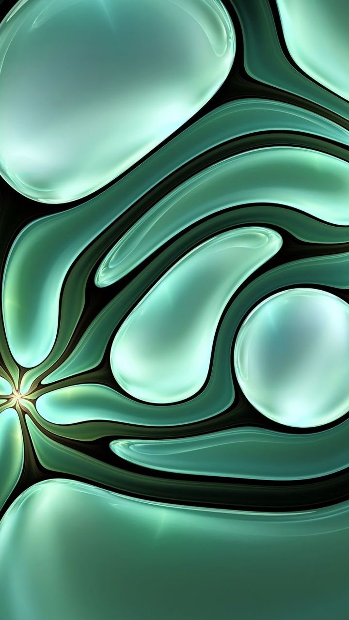 Green and White Heart Illustration. Wallpaper in 720x1280 Resolution