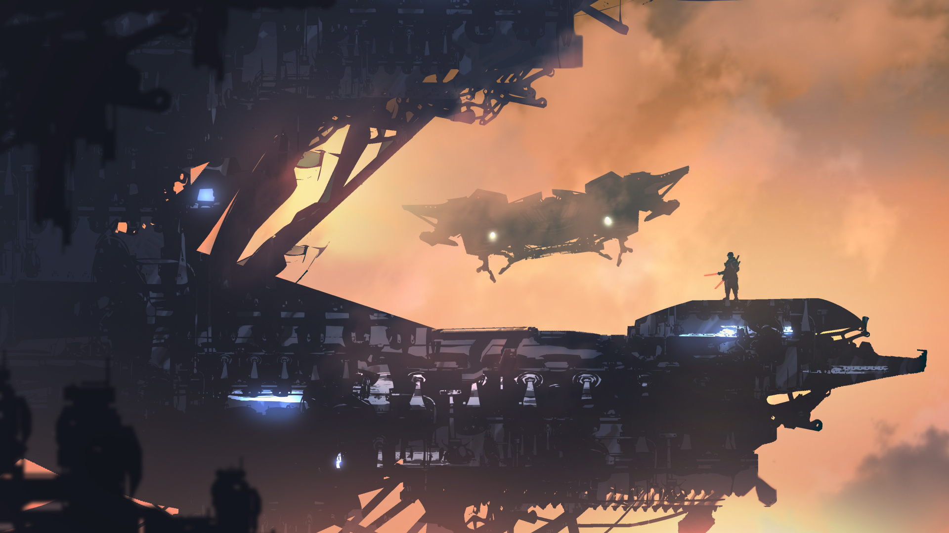 Personnes Marchant Dans la Rue Pendant la Nuit. Wallpaper in 1920x1080 Resolution