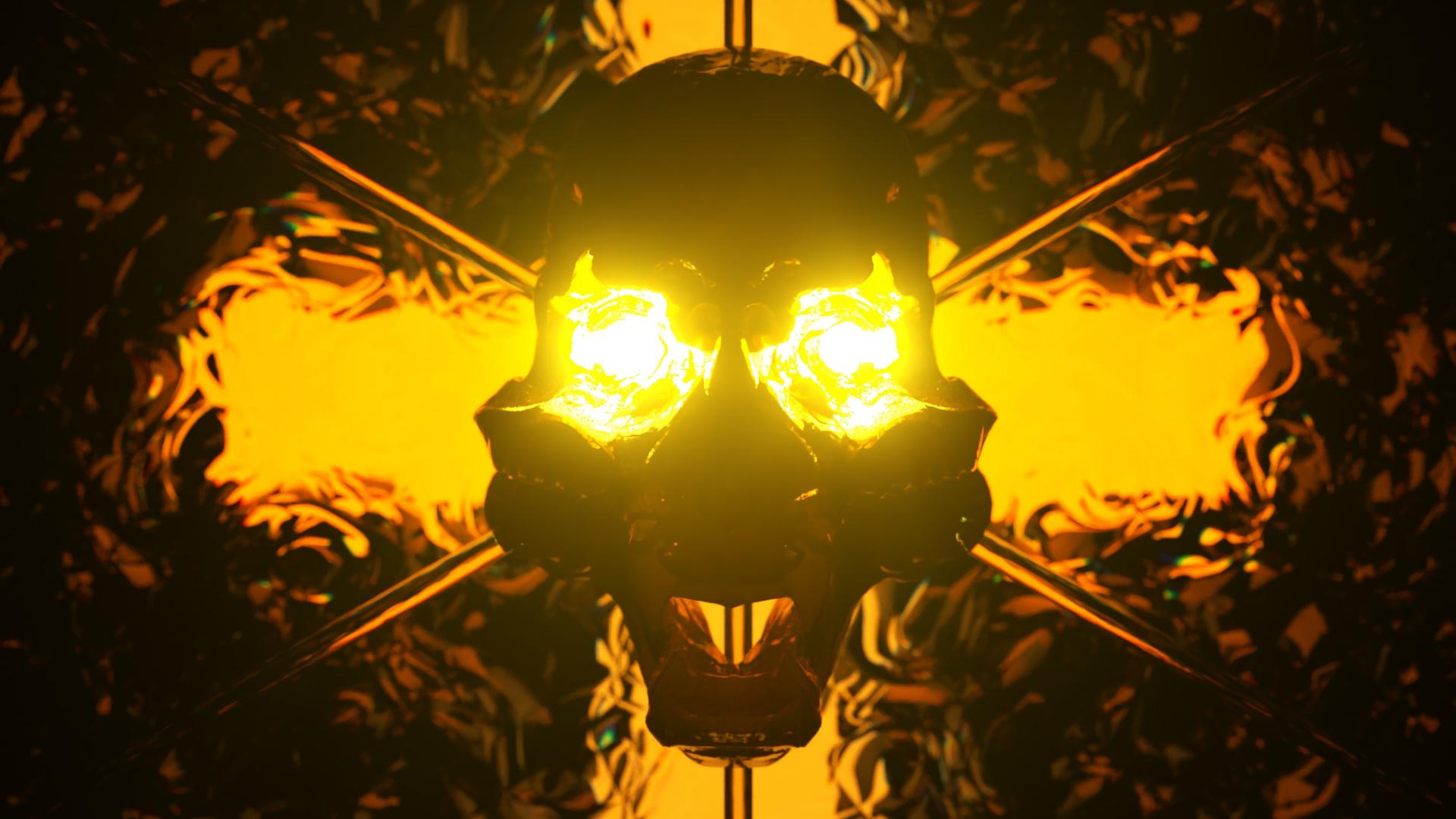 Lampe à Suspension Jaune Allumée Pendant la Nuit. Wallpaper in 1920x1080 Resolution