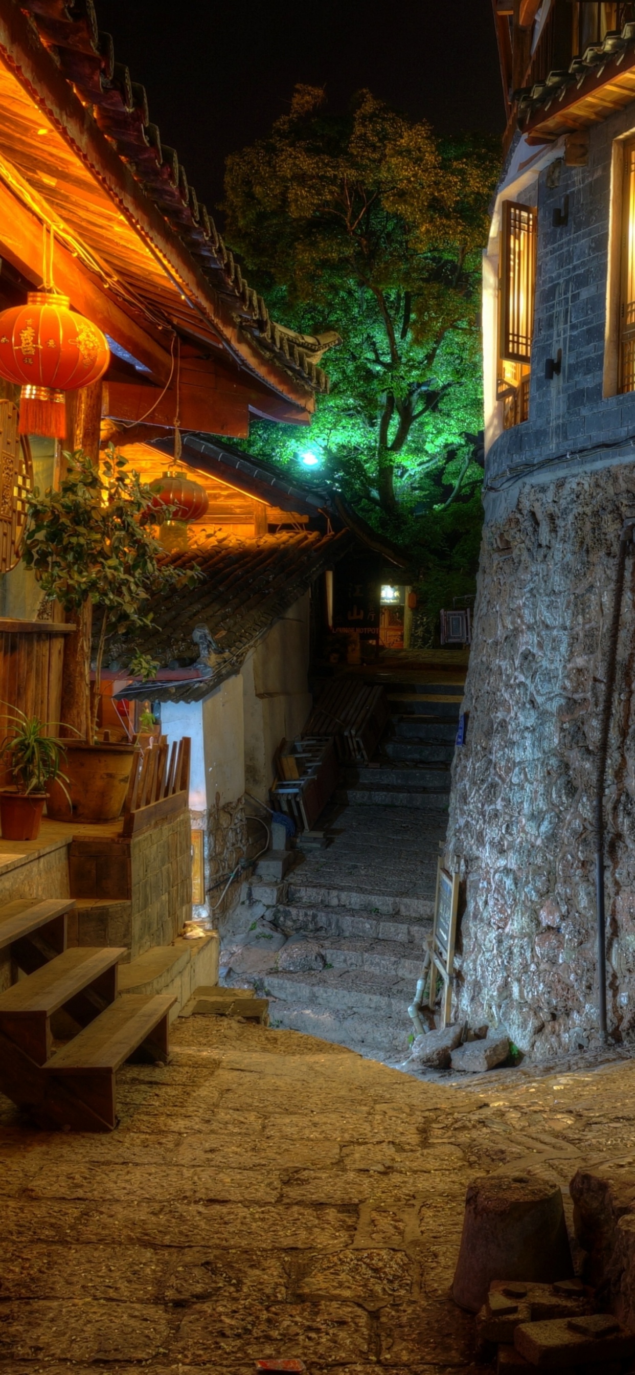 Brown Wooden Chairs and Tables Near Brown Wooden House During Daytime. Wallpaper in 1242x2688 Resolution