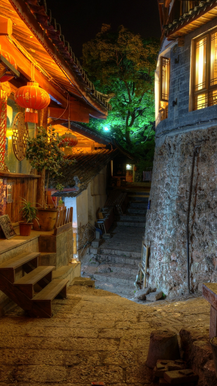 Brown Wooden Chairs and Tables Near Brown Wooden House During Daytime. Wallpaper in 750x1334 Resolution