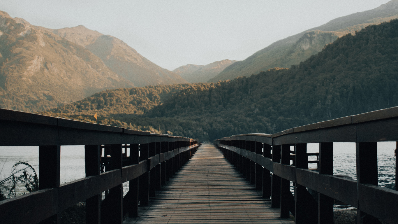 Paysage Naturel, Pier, Boardwalk, Dock, Lac. Wallpaper in 1366x768 Resolution