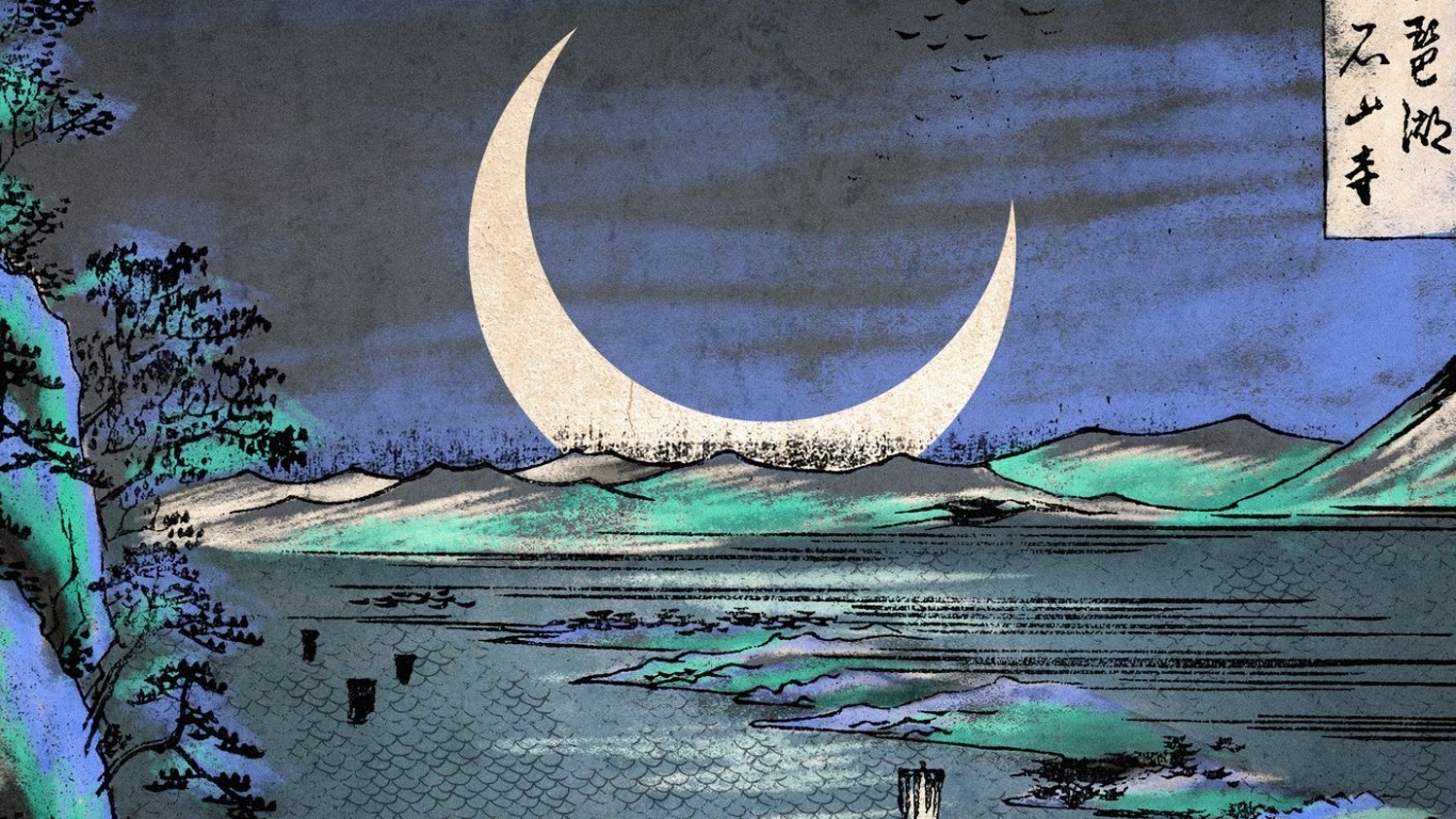 Tablet, Atmosphere, Crescent, World, Moon. Wallpaper in 1366x768 Resolution