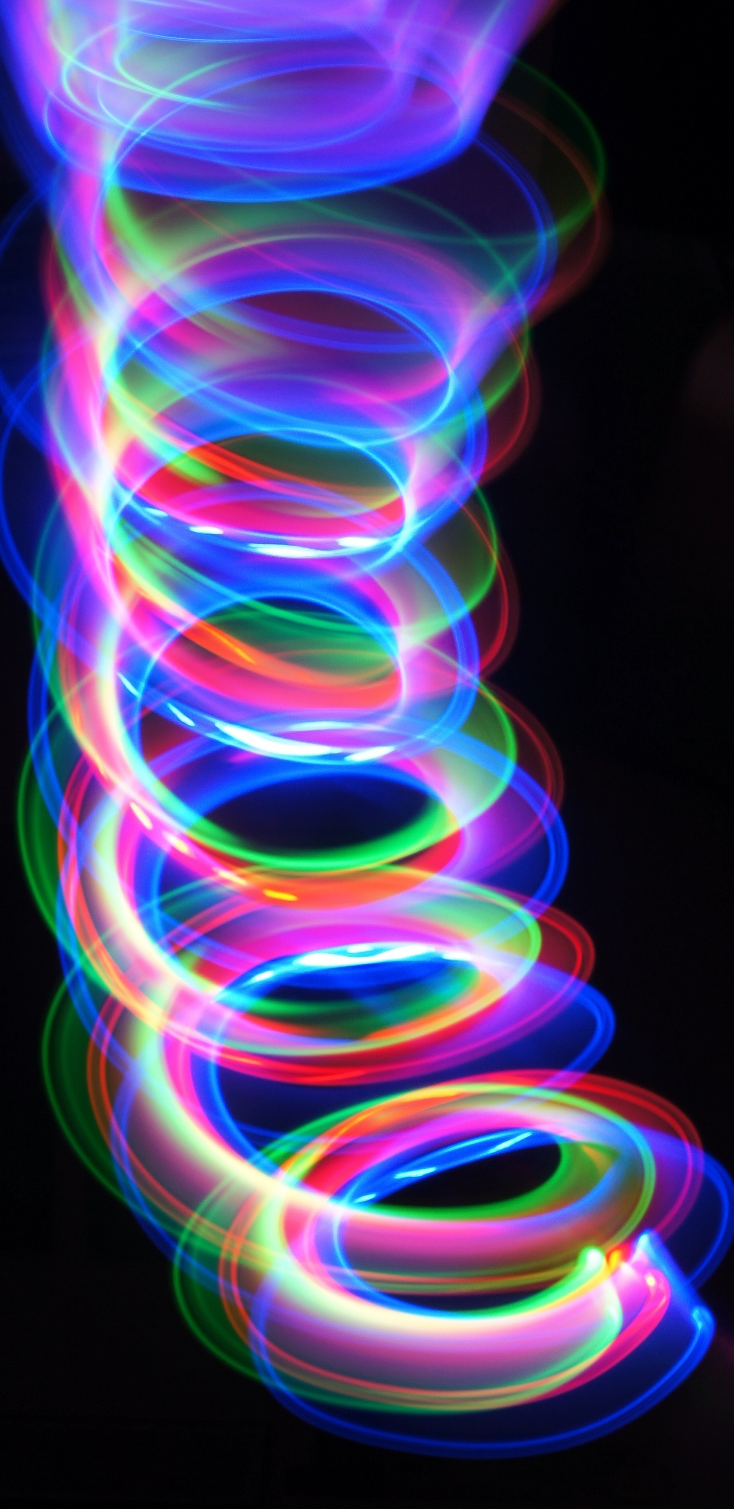 Lila Grünes Und Rosa Licht. Wallpaper in 1440x2960 Resolution