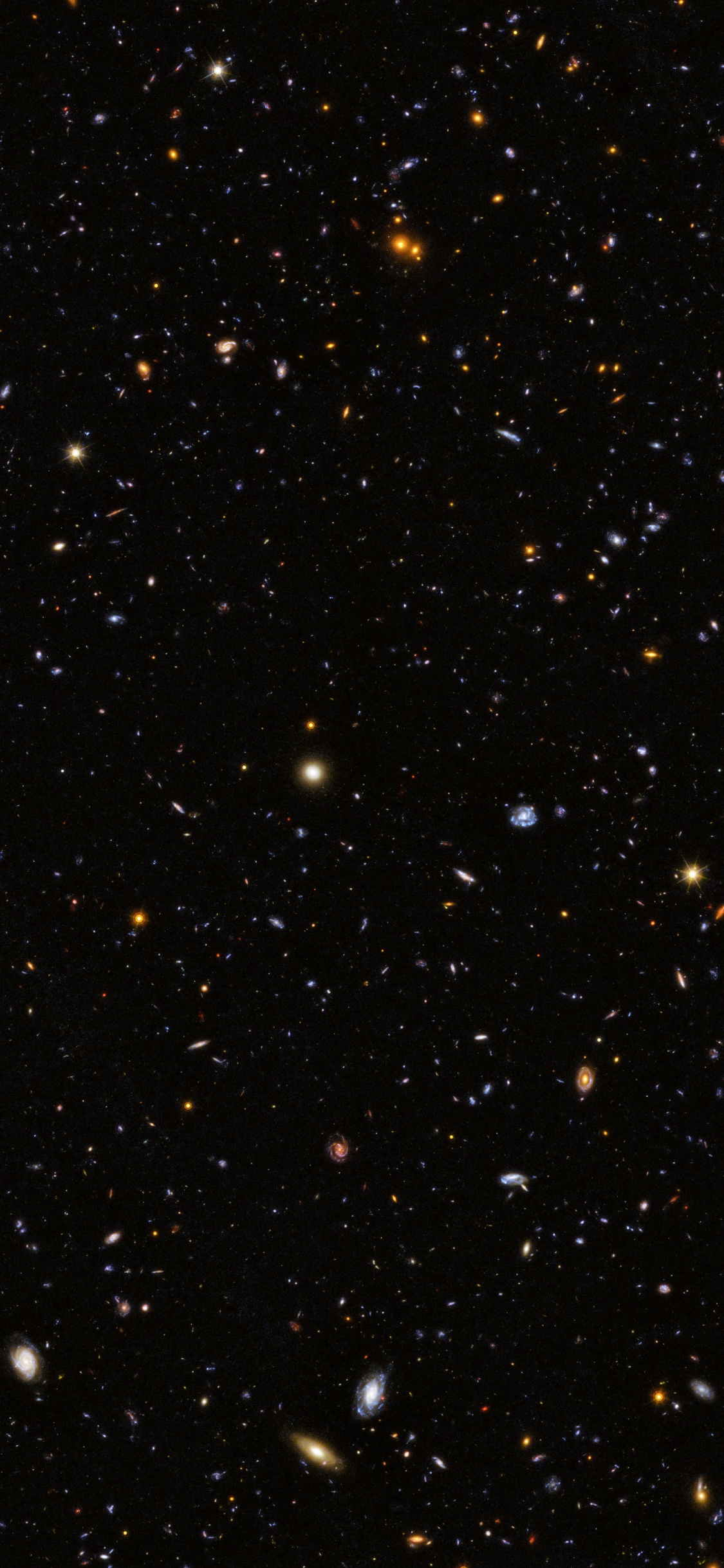 Schwarze Und Weiße Sterne am Himmel. Wallpaper in 1125x2436 Resolution