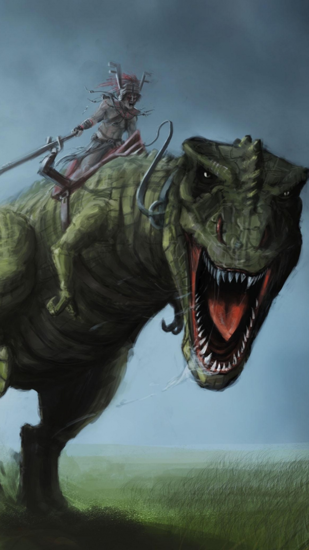 Green Dragon Statue on Green Grass Field. Wallpaper in 1080x1920 Resolution