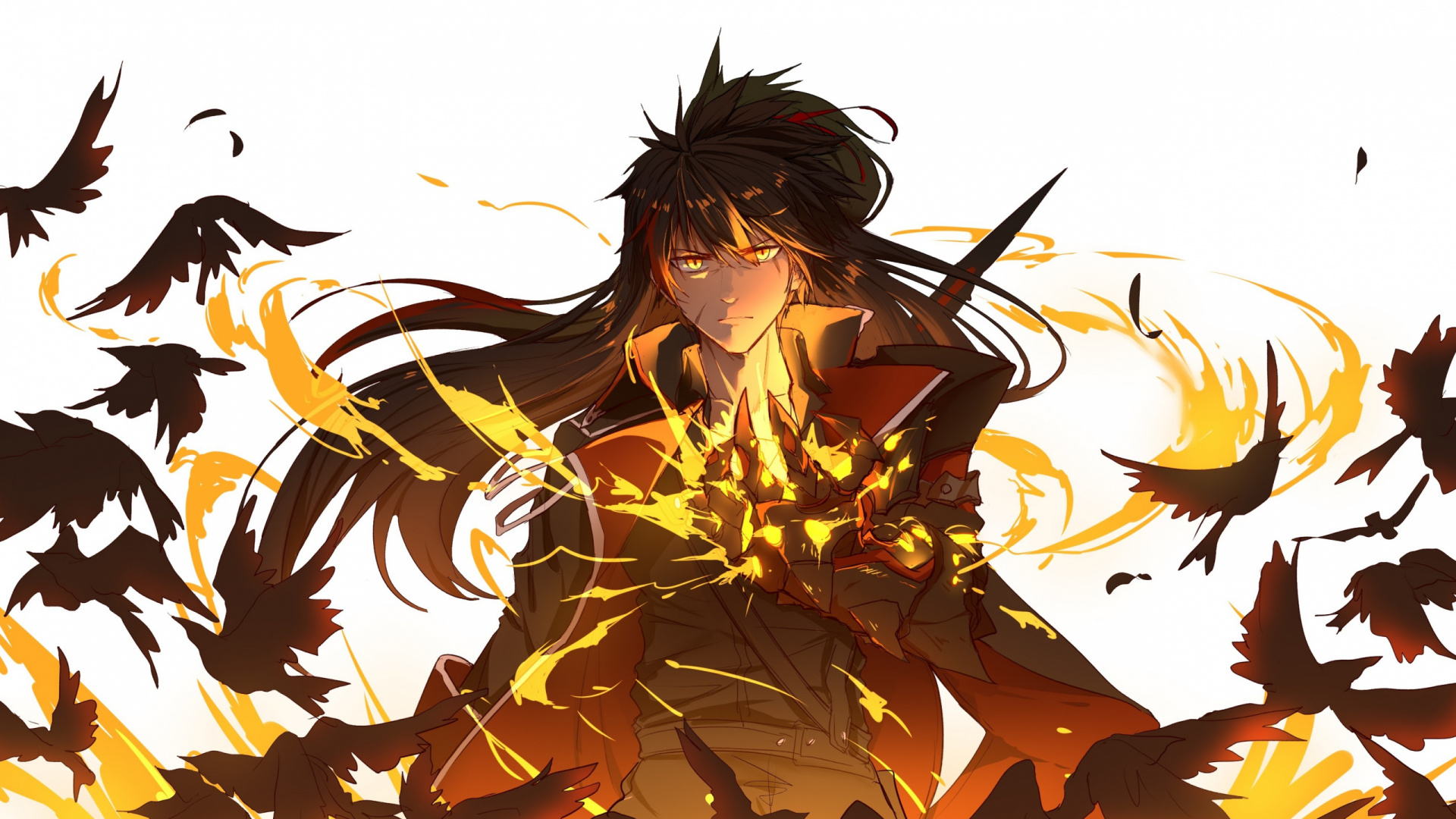 Schwarzhaariger Männlicher Anime-Charakter. Wallpaper in 1920x1080 Resolution