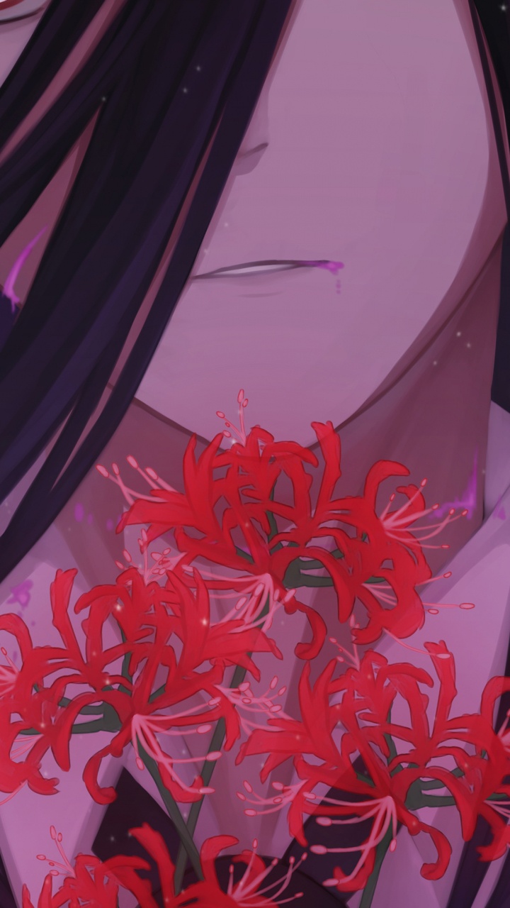 Feuilles Rouges et Vertes Sur Mur Rose. Wallpaper in 720x1280 Resolution