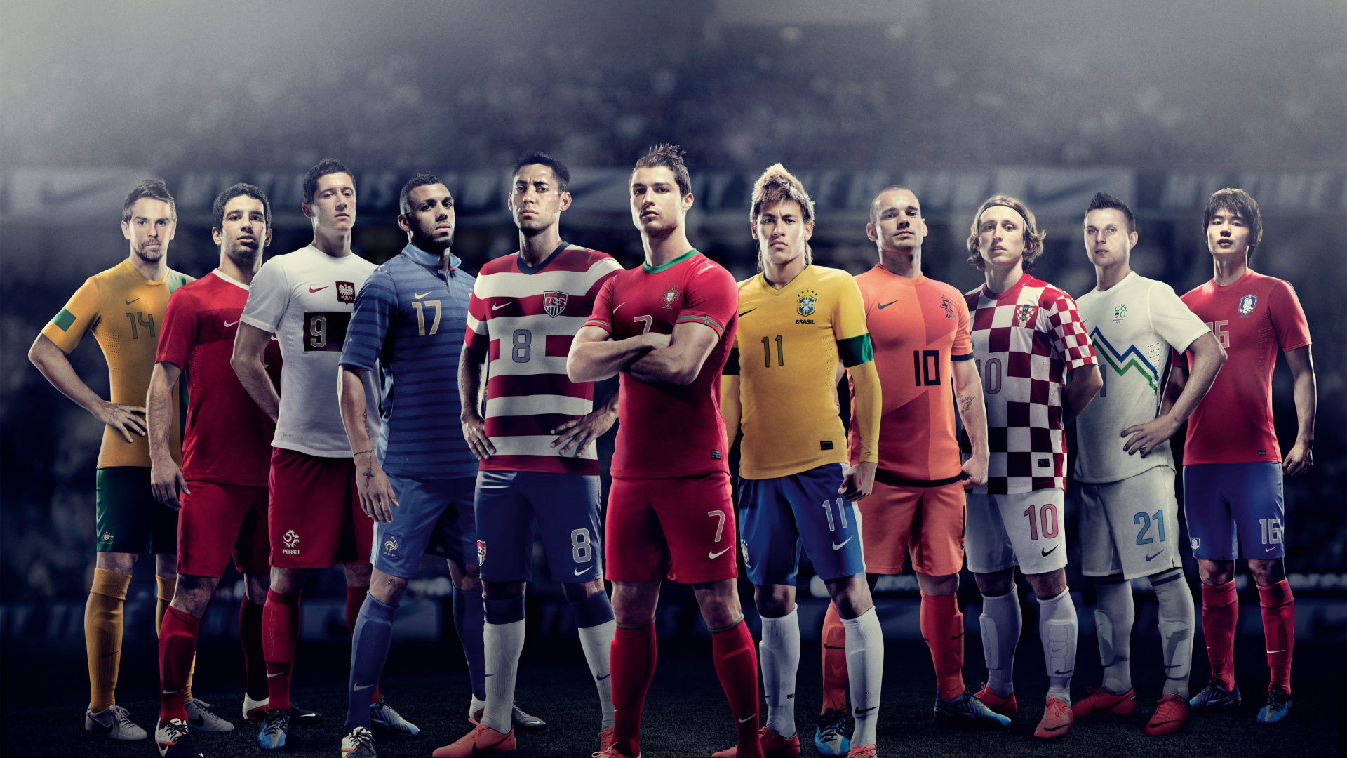 Groupe D'hommes en Chemises Rouges et Bleues. Wallpaper in 1920x1080 Resolution