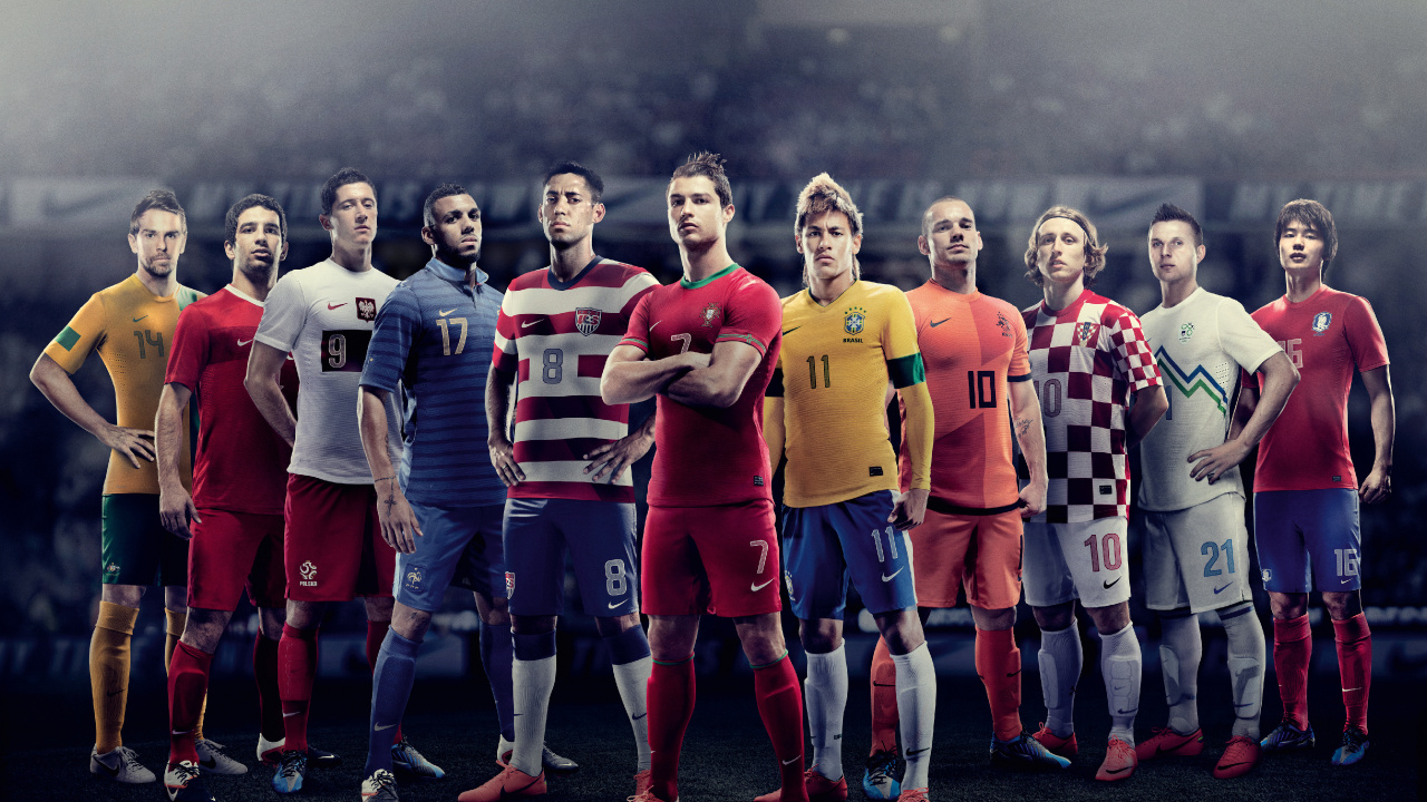 Grupo de Hombres Con Camisas Rojas y Azules. Wallpaper in 1280x720 Resolution