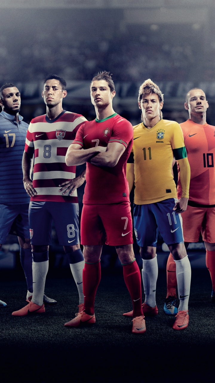 Grupo de Hombres Con Camisas Rojas y Azules. Wallpaper in 720x1280 Resolution