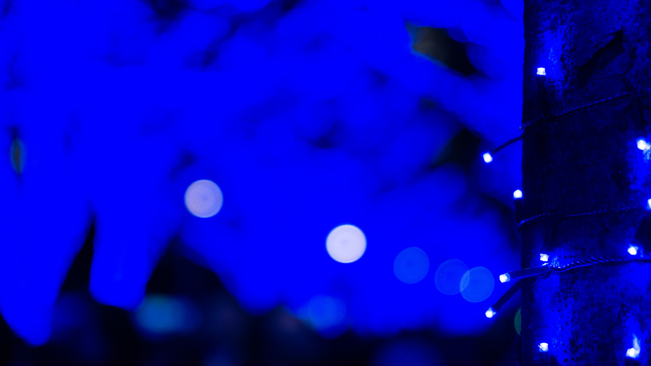 Luces Bokeh Azules y Blancas. Wallpaper in 1280x720 Resolution