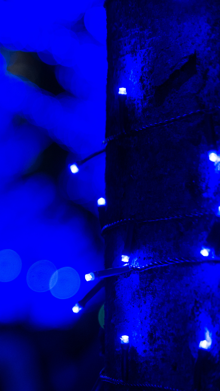 Lumières Bokeh Bleues et Blanches. Wallpaper in 750x1334 Resolution
