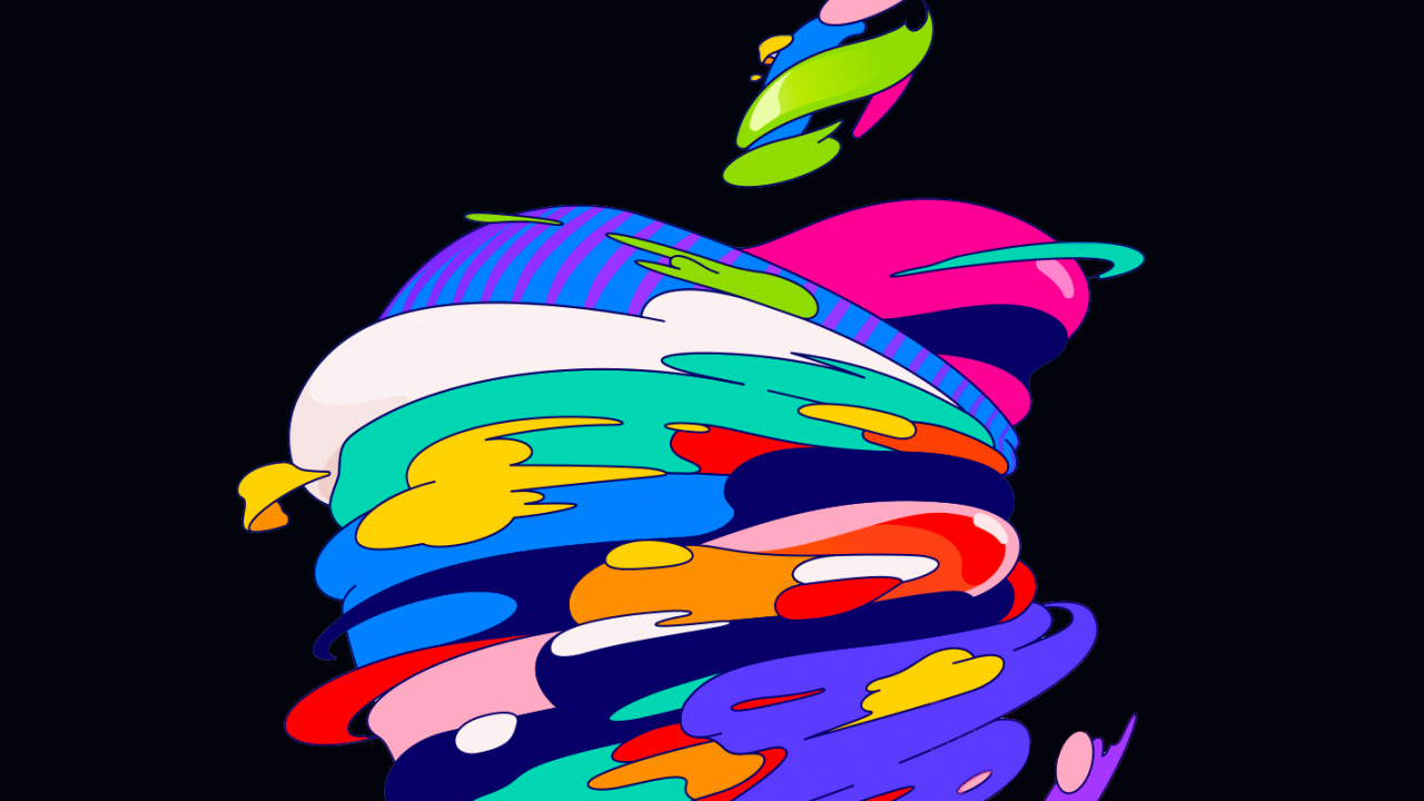 Äpfeln, Ios, Visual-Effekt-Beleuchtung, Electric Blue, Magenta. Wallpaper in 1280x720 Resolution