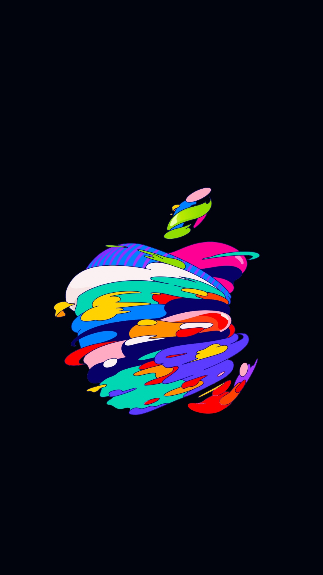 Apples, Ios, Visual Effect Lighting, Electric Blue, Magenta. Wallpaper in 1080x1920 Resolution