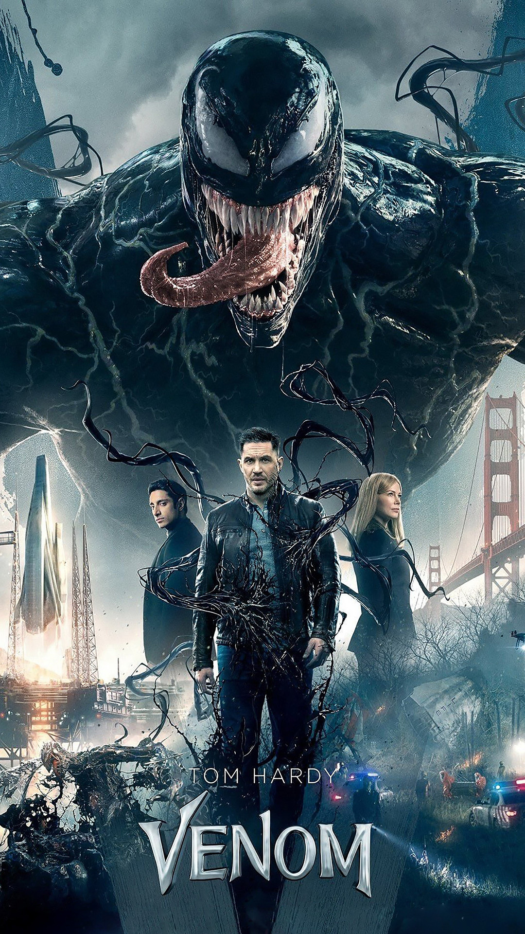 Cartel de Veneno, Tom Hardy, Veneno, Veneno Que Haya Matanza, Eddie Brock. Wallpaper in 1080x1920 Resolution