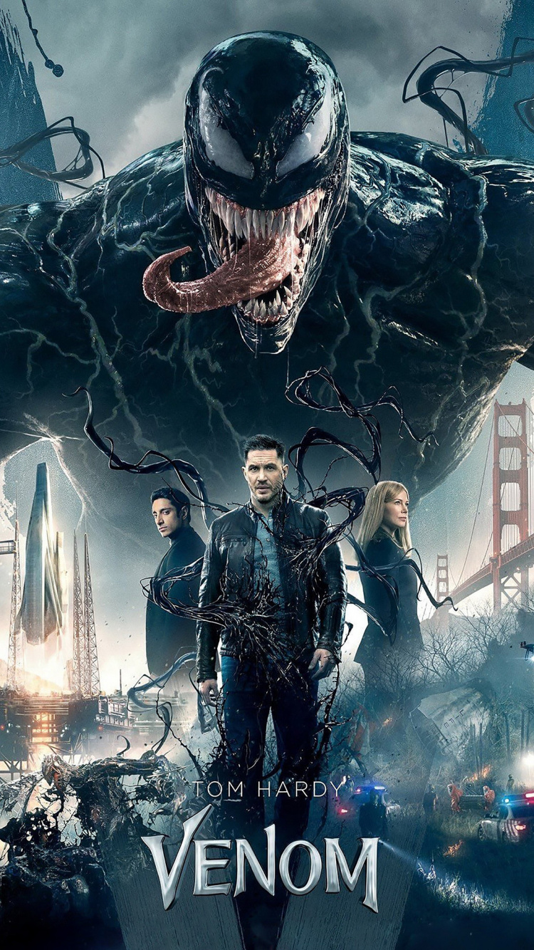 Giftplakat, Tom Hardy, Gift, Gift, Lass es Ein Gemetzel Geben, Eddie Brock. Wallpaper in 750x1334 Resolution