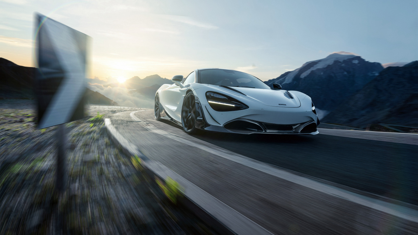 White Porsche 911 on Road During Daytime. Wallpaper in 1366x768 Resolution