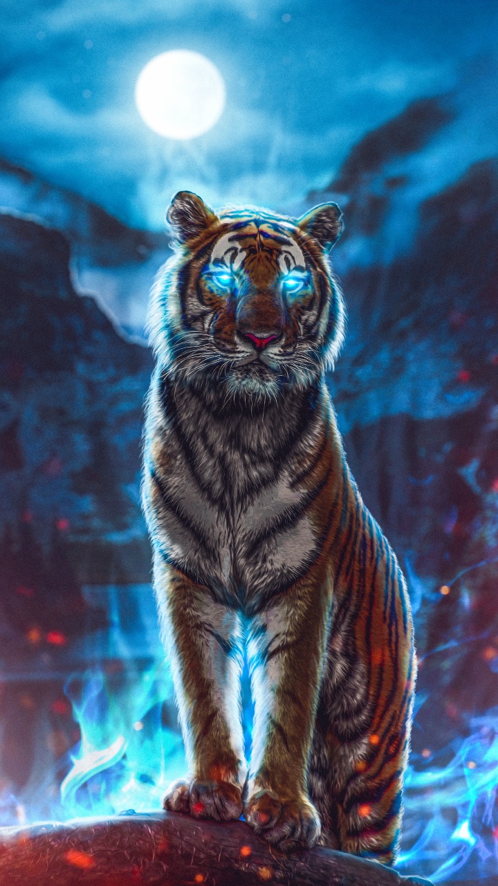 Lion, Katze, Tiger, Dogge, Birds. Wallpaper in 720x1280 Resolution