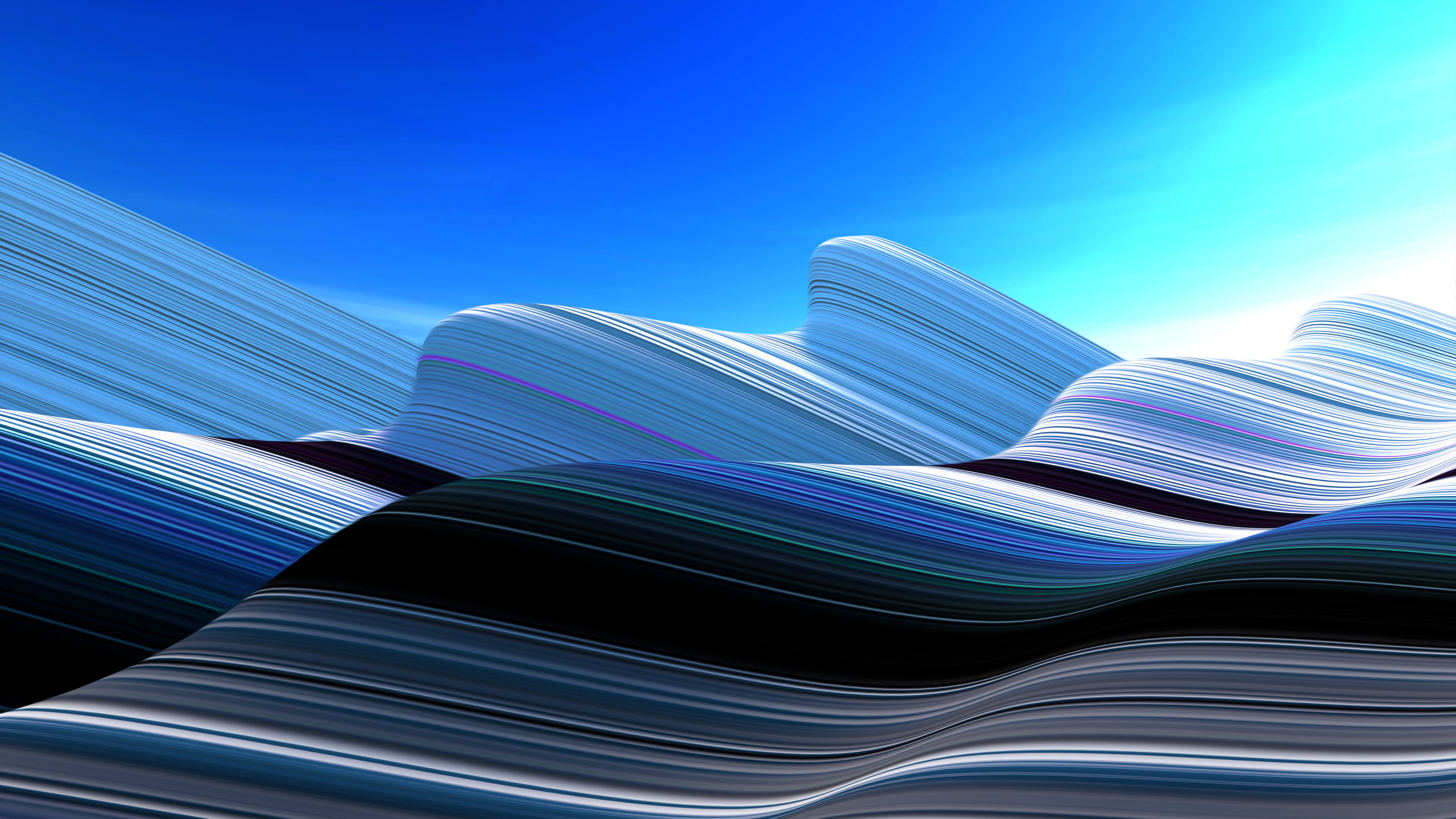 Sable Blanc et Brun Sous Ciel Bleu. Wallpaper in 2560x1440 Resolution