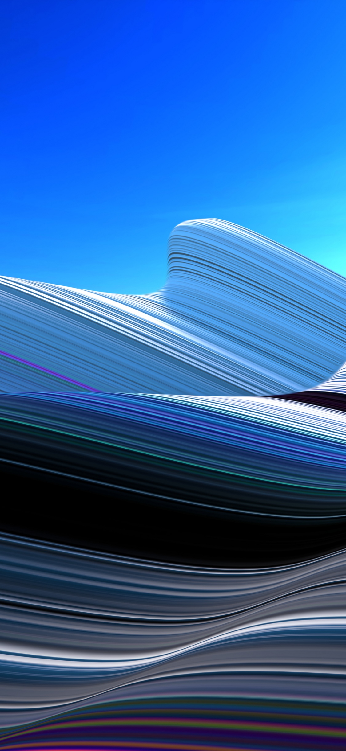 Weißer Und Brauner Sand Unter Blauem Himmel. Wallpaper in 1125x2436 Resolution