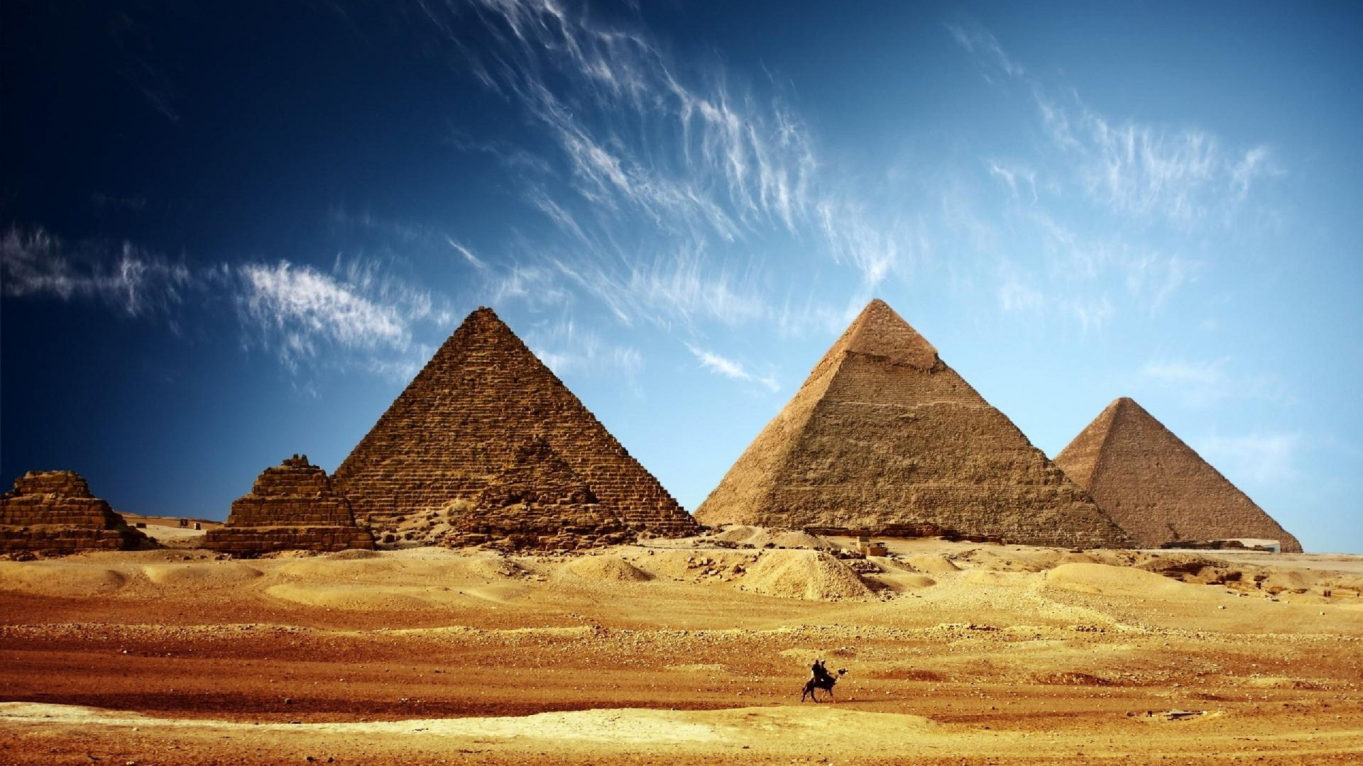 Brown Pyramid Under Blue Sky During Daytime. Wallpaper in 1920x1080 Resolution