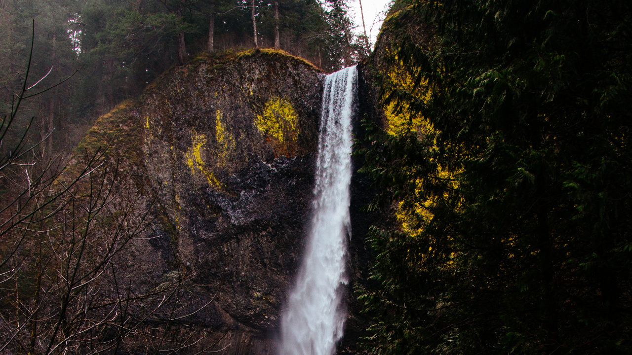 Cascada, Multnomah Falls, Curso de Agua, Cuerpo de Agua, Agua. Wallpaper in 1280x720 Resolution