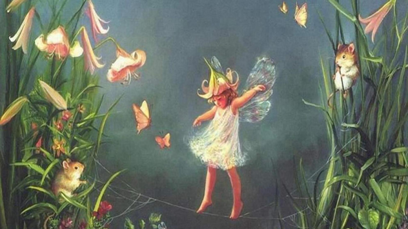 童话, 草, 艺术, 神秘的生物, 幻想 壁纸 1366x768 允许