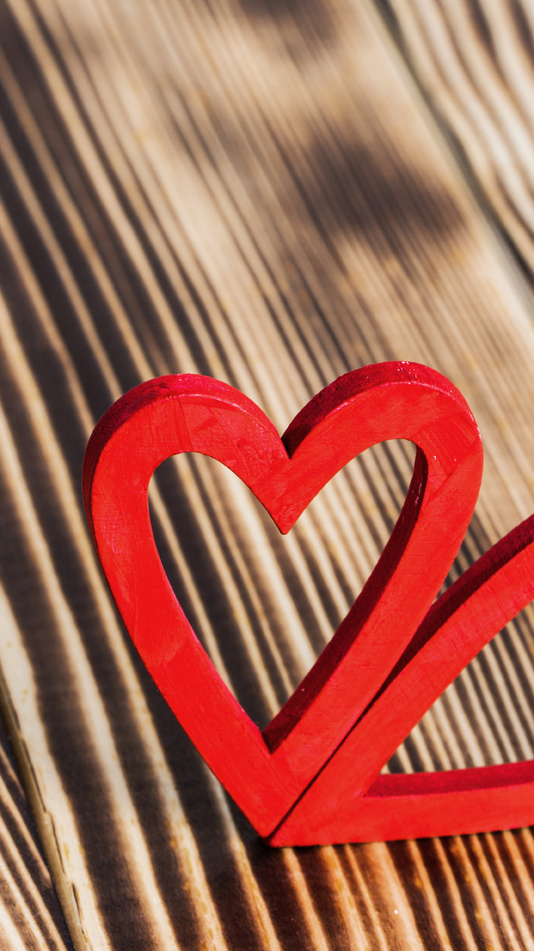 Valentines Day, Heart, Wood, Love. Wallpaper in 750x1334 Resolution