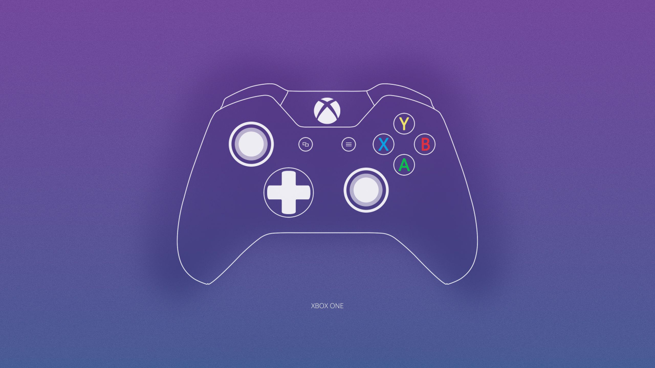 Schwarzer Xbox One-Gamecontroller. Wallpaper in 1280x720 Resolution