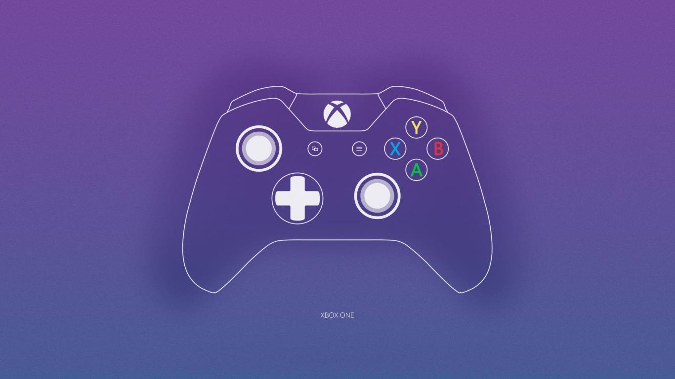 Black Xbox One Game Controller. Wallpaper in 1366x768 Resolution