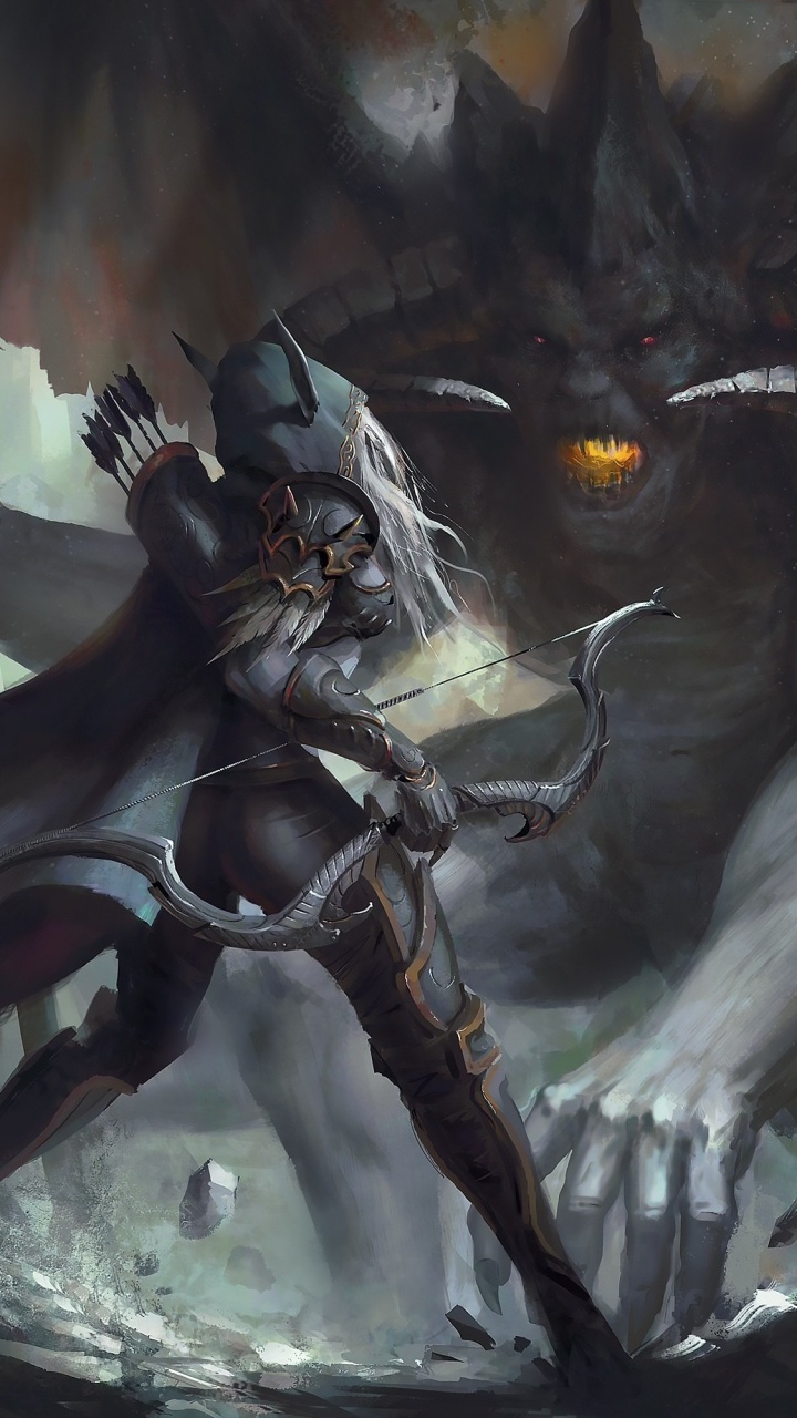 Warcraft Iii Reign of Chaos, Mundo de Warcraft, Sylvanas Brisaveloz, Demonio, Criatura Mítica. Wallpaper in 720x1280 Resolution