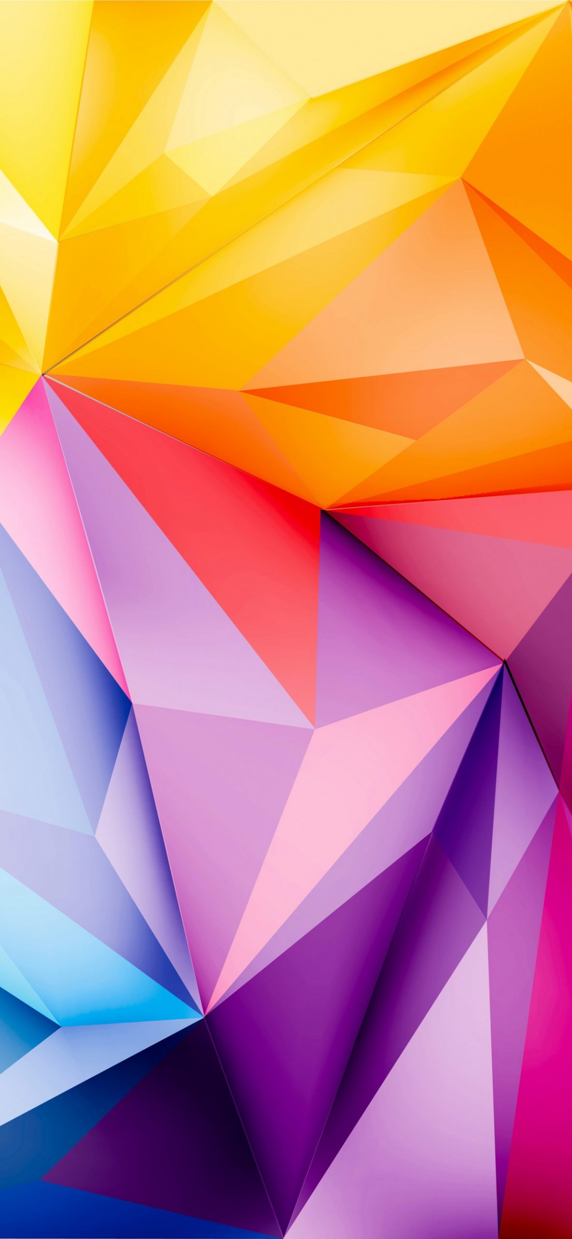 Abstract Geometry, Abstraction, Shape, Colorfulness, Azure. Wallpaper in 1125x2436 Resolution