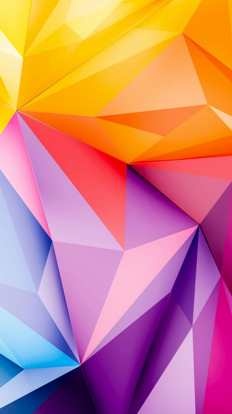Abstract Geometry, Abstraction, Shape, Colorfulness, Azure. Wallpaper in 750x1334 Resolution
