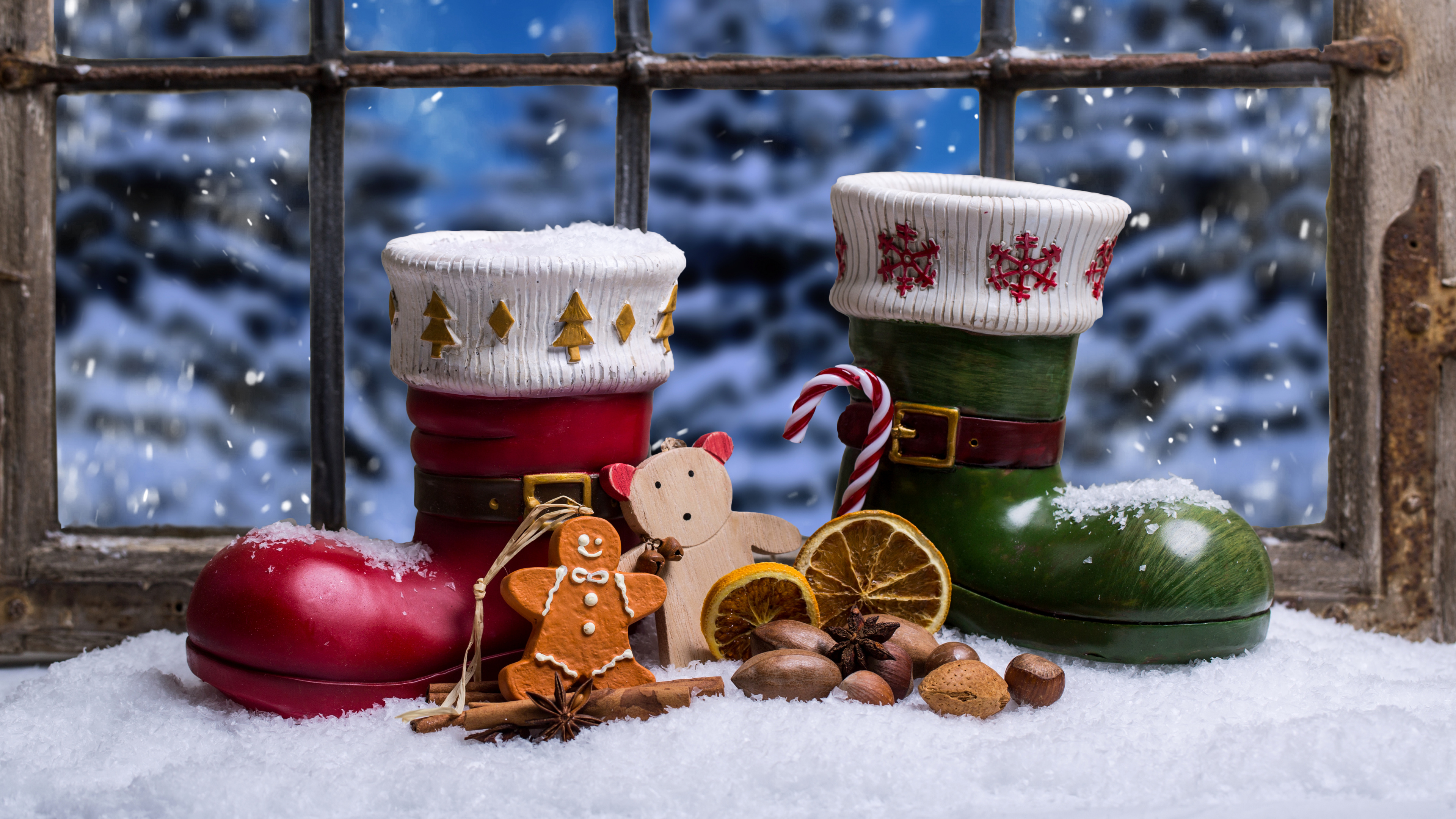 Le Jour De Noël, Hiver, Neige, Motif, Ded Moroz. Wallpaper in 3840x2160 Resolution