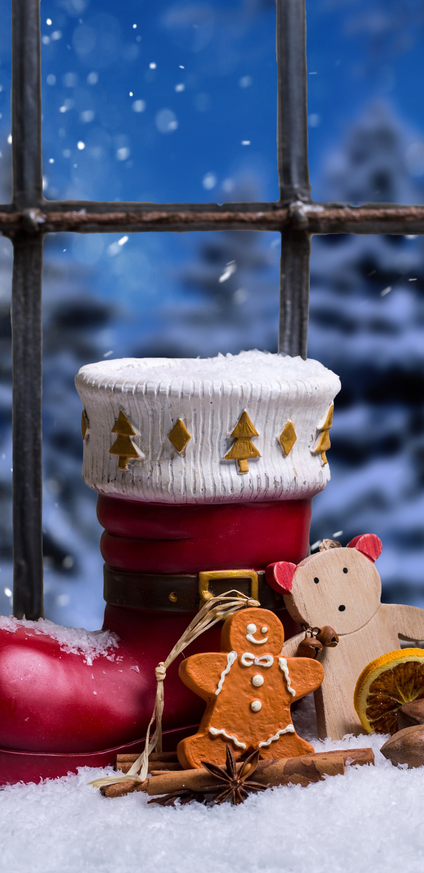 El Día De Navidad, Invierno, Nieve, Navidad, la Víspera de Navidad. Wallpaper in 1440x2960 Resolution