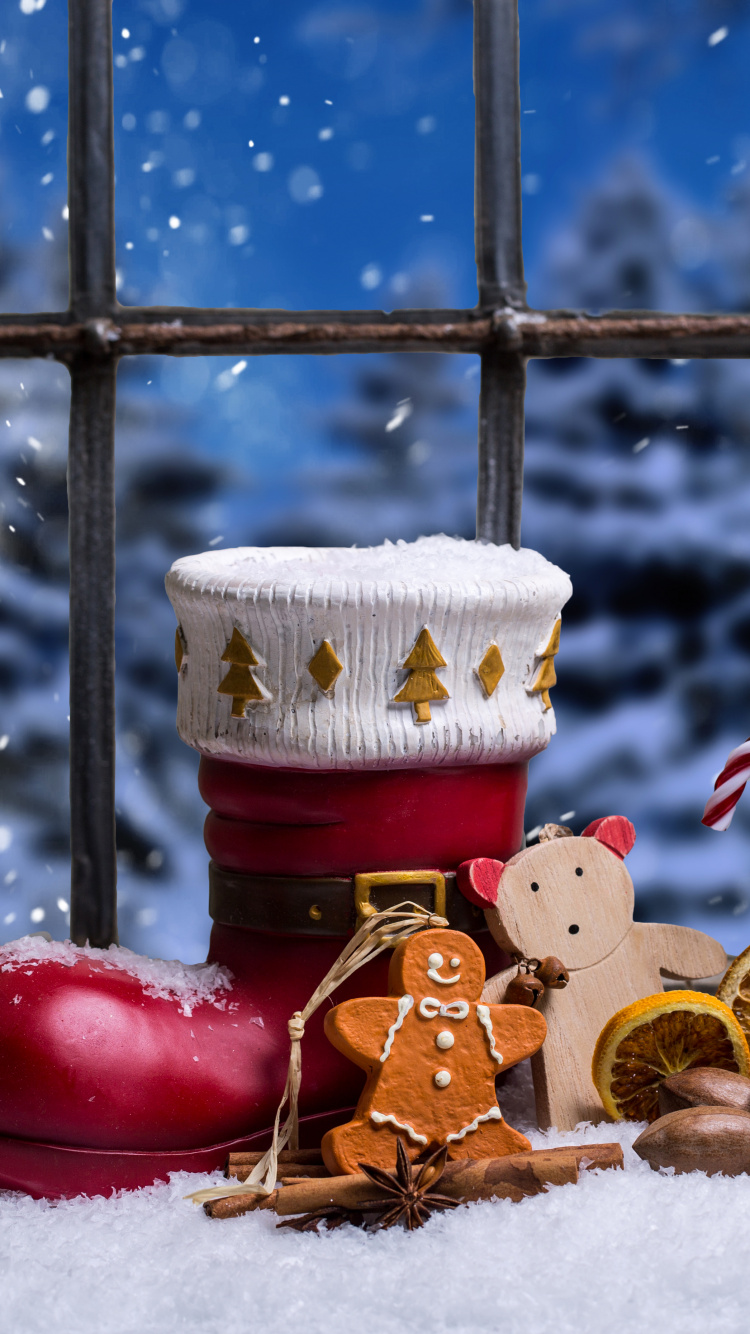 El Día De Navidad, Invierno, Nieve, Navidad, la Víspera de Navidad. Wallpaper in 750x1334 Resolution