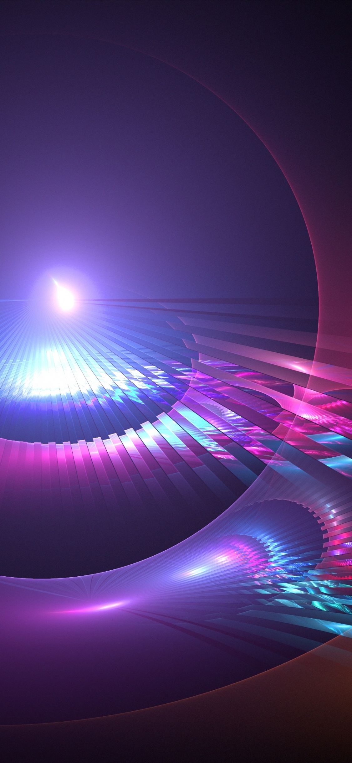 Illustration de Lumière Violette et Bleue. Wallpaper in 1125x2436 Resolution