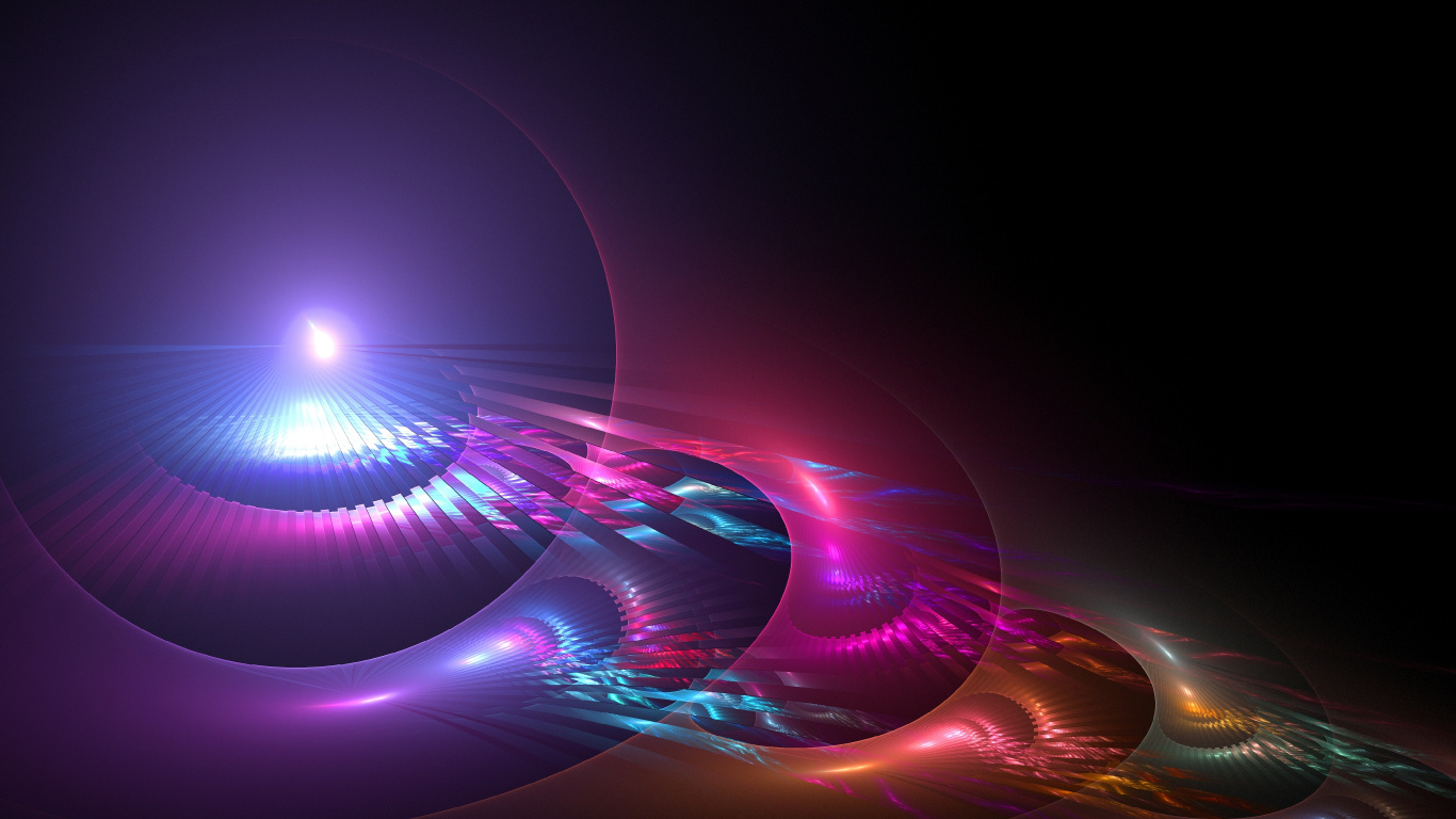 Ilustración de Luz Púrpura y Azul. Wallpaper in 1366x768 Resolution