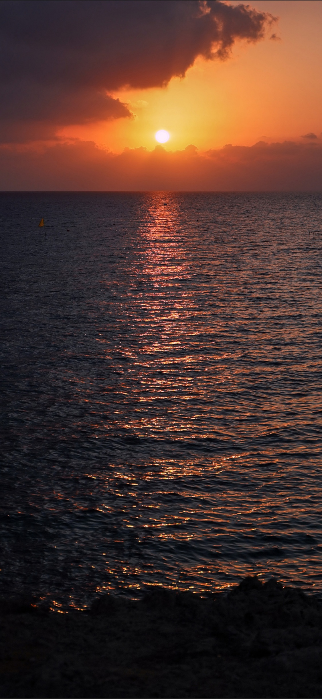 Sea, Water, Cloud, Atmosphere, Water Resources. Wallpaper in 1125x2436 Resolution